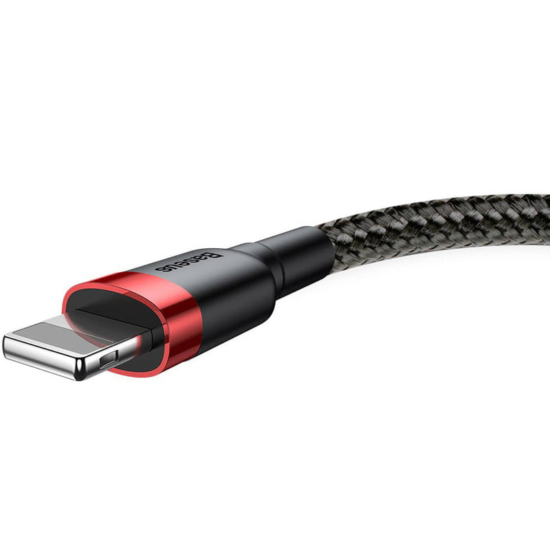 Baseus Cafule Kabel USB Für iP 2.4A 0.5m - Rot Schwarz (CALKLF-A19)