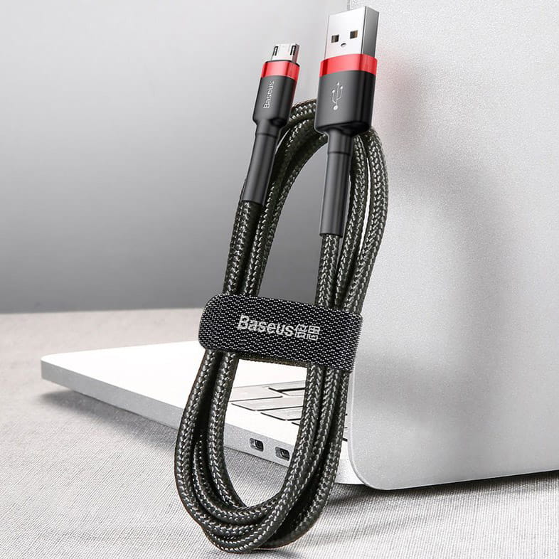 Baseus Cafule Kabel USB Für Micro 1.5A 2m - Rot Schwarz (CAMKLF-C91)