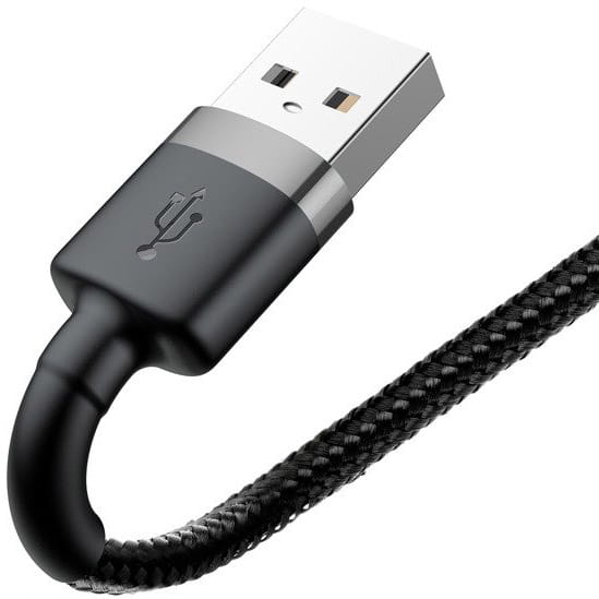 Baseus Cafule Kabel USB Für iP 2A 3m - Grau Schwarz (CALKLF-RG1)