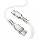 Baseus Cafule Series Metalldatenkabel Typ-C zu Typ-C 100W 2m - Weiß (CATJK-D02)