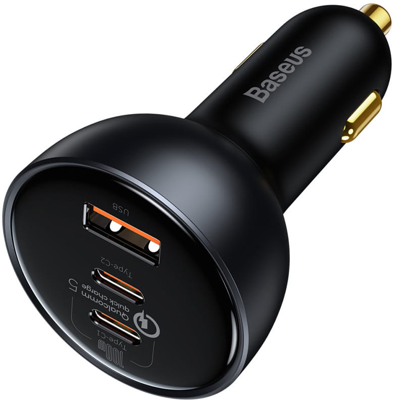 Baseus Qualcomm Quick Charge 5 Technologie Mehrport-Schnelllade-Autoladegerät C+C+U 160W Set - Grau (TZCCZM-0G)