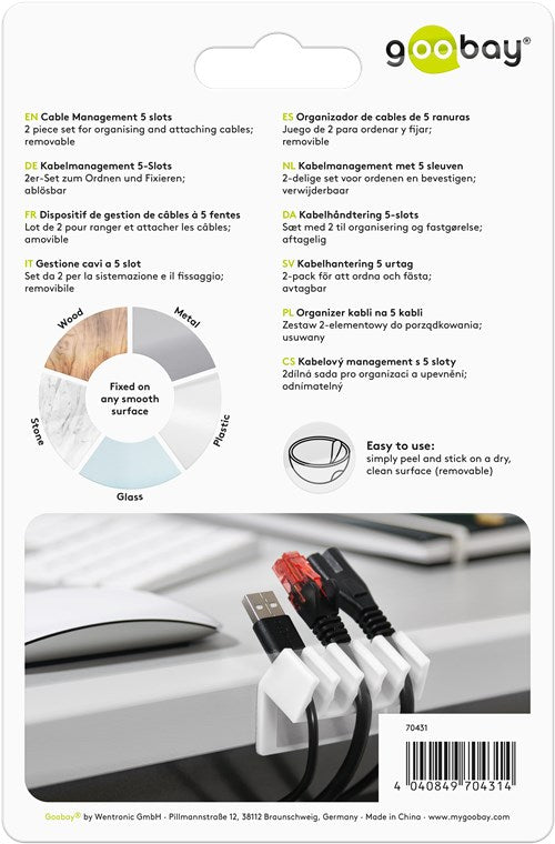 Goobay Kabelorganisator - Weiß