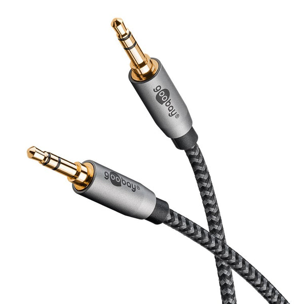 Goobay Audiokabel AUX 3,5mm Stereo, 1m - Grau