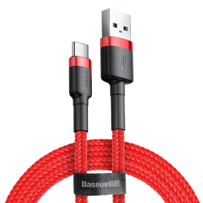 Baseus Kabel USB für Typ-C 3A 0,5 m Rot+Rot