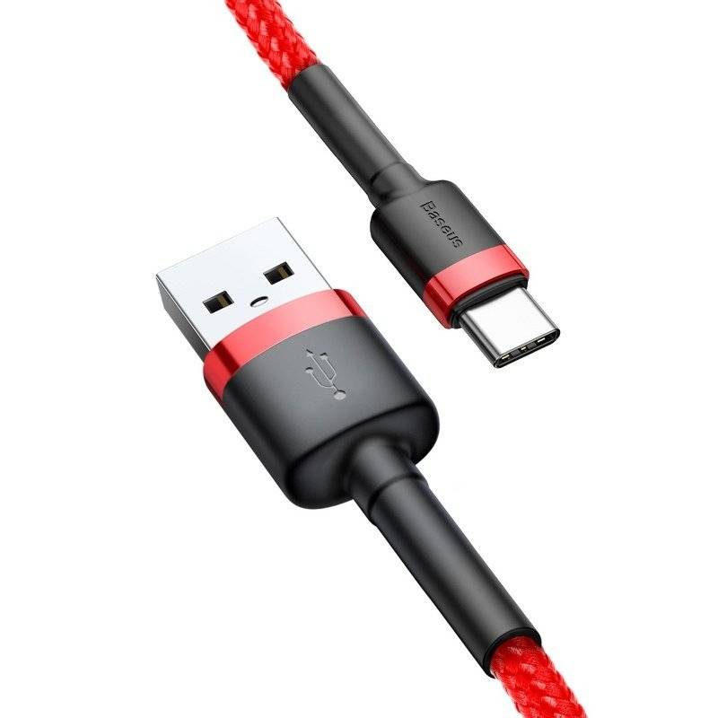 Baseus Kabel USB für Typ-C 3A 0,5 m Rot+Rot