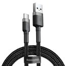 Baseus Cafule Kabel USB für Typ-C 2A 2m Grau+Schwarz