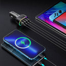 45W 4-Port-Autoladegerät - Schwarz (JR-CL09)