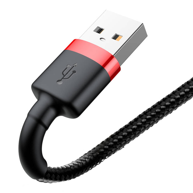 Baseus Kabel USB für iP 1,5 A 2 m Rot + Schwarz