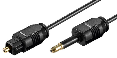 Goobay Toslink — Mini Toslink 2m, Optisches Kabel - Schwarz