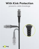Goobay USB-C auf USB-C Kabel, 1m, USB 2.0 - Schwarz