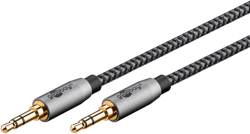 Goobay Audiokabel AUX 3,5mm Stereo, 1m - Grau