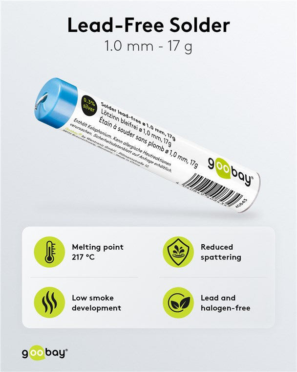 Goobay Professionelles bleifreies Lötzinn, ø 1,0 mm, 17 g