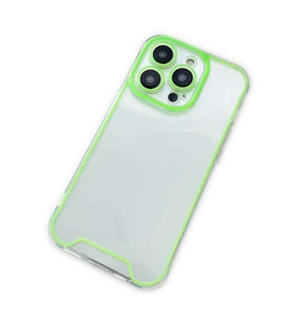 Transparente Neon Leuchtende Hülle Case für iPhone 14 Pro Max - Hellgrün