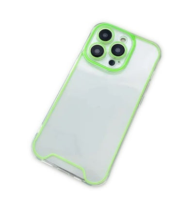 Transparente Neon Leuchtende Hülle Case für iPhone 13 - Hellgrün