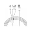 Baseus 3-in-1 USB-Kabel 1,2 m USB 3.2 Gen 1 Weiß (CAXS000002)