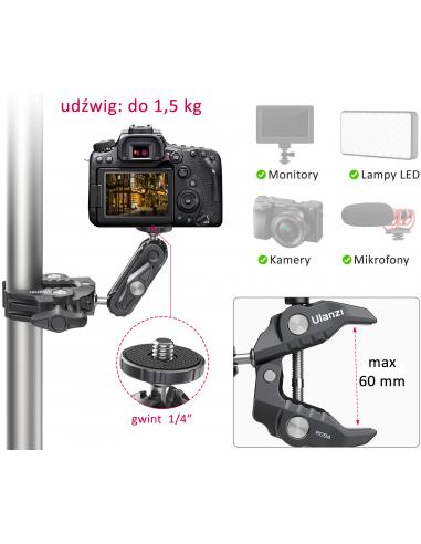 Ulanzi R094 Klammer-Kugelhalterung Dual 360° drehbar