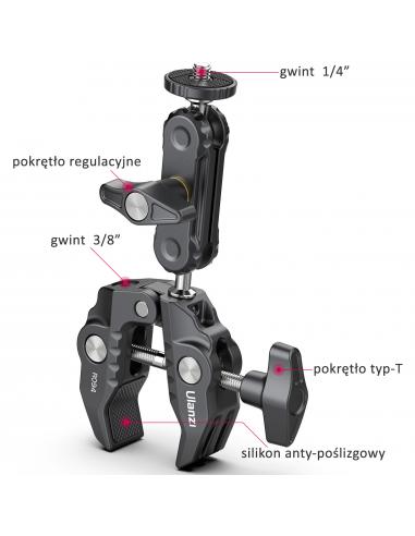 Ulanzi R094 Klammer-Kugelhalterung Dual 360° drehbar