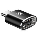 Baseus Mini USB-A / USB-C OTG Adapter Schwarz (CATOTG-01)