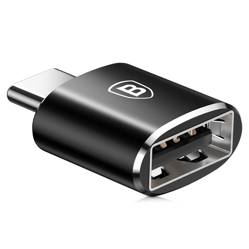 Baseus Mini USB-A / USB-C OTG Adapter Schwarz (CATOTG-01)