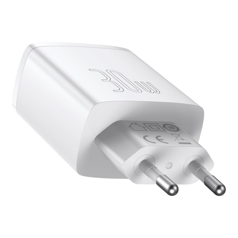 Baseus Compact Quick Charger 2U+C 30W EU Weiss (CCXJ-E02)