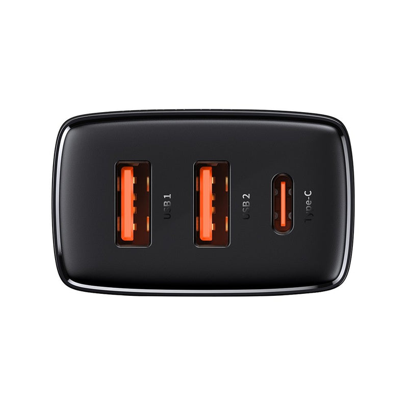 Baseus Compact Quick Charger 2U+C 30W EU Schwarz (CCXJ-E01)