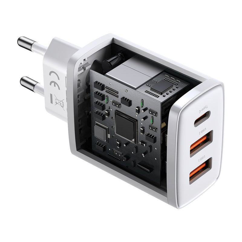 Baseus Compact Quick Charger 2U+C 30W EU Weiss (CCXJ-E02)