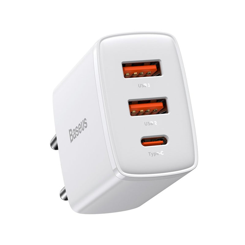 Baseus Compact Quick Charger 2U+C 30W EU Weiss (CCXJ-E02)