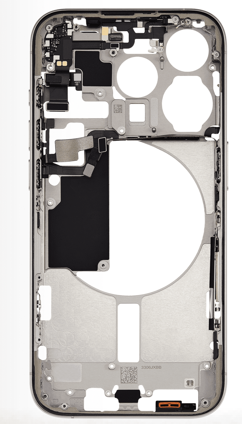 Mittlerer Frame für iPhone 15 Pro (Natur Titan)