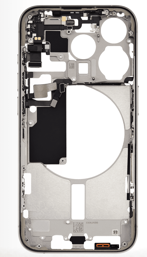 Mittlerer Frame für iPhone 15 Pro Max (Weiß Titan)