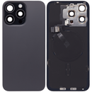 Back Glass + W/Small Component Vormontiert für iPhone 15 Pro Max (Schwarz Titanium)