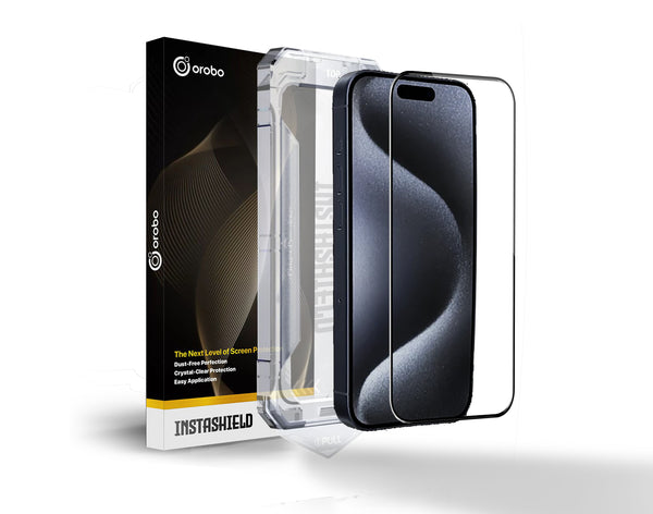 OROBO INSTASHIELD Kristallklares Glasschutzfolie für iPhone 16 Pro (1 Stück)