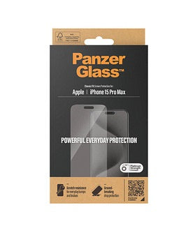 PanzerGlass Displayschutzfolie Classic Fit (1 Stück), iPhone 15 Pro Max