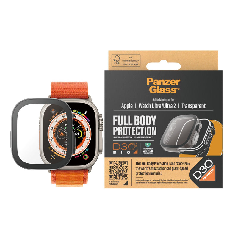 PanzerGlass Apple Watch Vollschutzgehäuse D30 für Apple Watch Ultra 2 49mm, Transparent