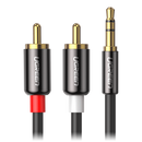 UGREEN AV116 Audio Mini-Klinkenkabel 3.5 mm Stecker / 2RCA Stecker 2m - Schwarz