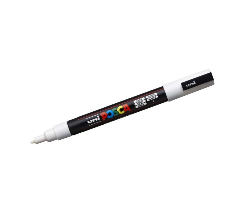 Posca Marker PC-3M mit runder Spitze, 1,30 mm, (1 Stück) – Weiß