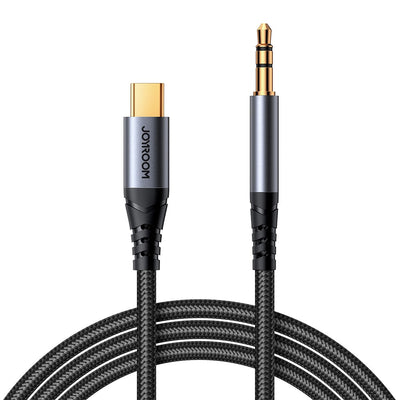 Joyroom Audio-Transfer-Serie AUX-Audiokabel (Typ-C zu 3,5 mm) 1,2 m Schwarz (SY-A07)