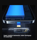 Usams Type-C auf Lightning PD 20W Winkelstecker Transparent Schnelllade- & Datenkabel – Iceflake Serie 1,2m (SJ583USB01) - Schwarz