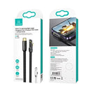 Usams Type-C auf Lightning PD 20W Winkelstecker Transparent Schnelllade- & Datenkabel – Iceflake Serie 1,2m (SJ583USB01) - Schwarz
