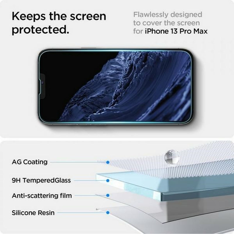 Spigen Glas.tR EZ Fit für iPhone 13 / iPhone 13 Pro - 2 Stück