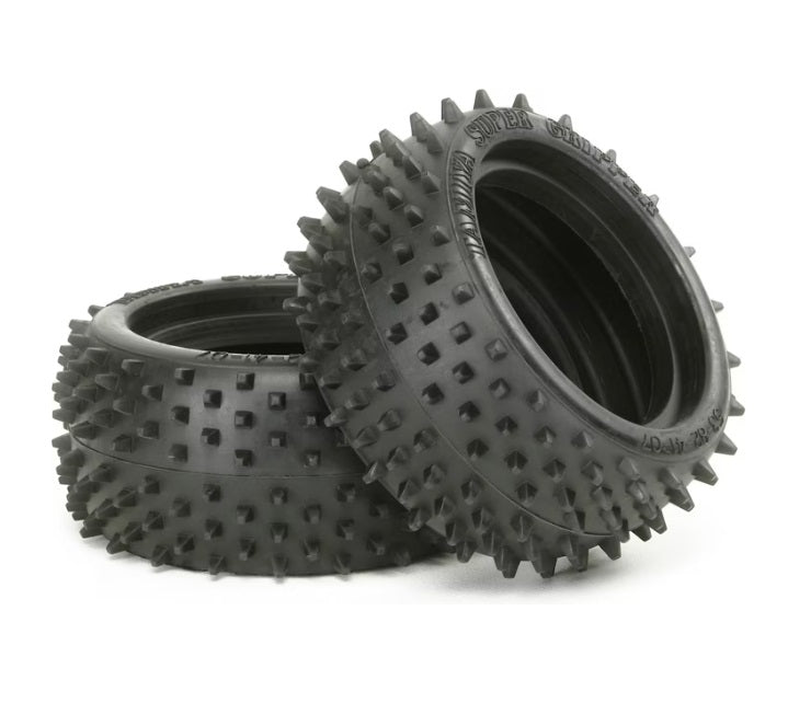 Tamiya RC-Auto Teile 6029 Offroad-Reifen, Vierkant-Stift-Design, 2er-Set ×2