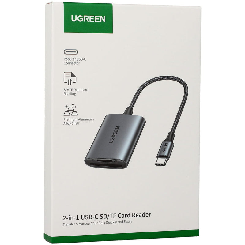 UGREEN USB C 5Gb/s SD/TF Kartenleser - Grau