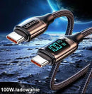 Usams U78 Type-C auf Type-C PD 100W PD Schnelllade- & Datenkabel 3m (SJ559USB01) - Schwarz