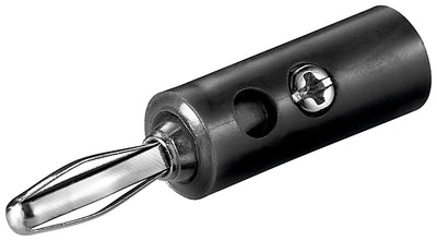 Goobay Bananen-Stecker (mit Schraubanschlüssen, schwarz )
