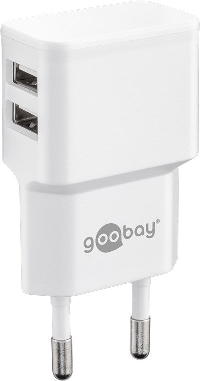Goobay Dual USB-Ladegerät (12 W) weiß