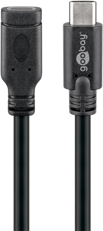 Goobay USB-C™ Verlängerung USB 3.1 Generation 1. Schwarz