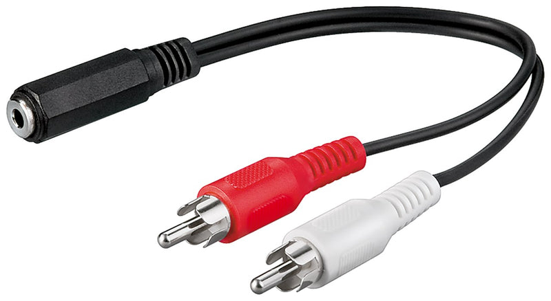 Goobay Audio-Kabeladapter 3.5-mm-Buchse zu Cinch-Stecker