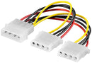 Goobay PC Y-Stromkabel/Stromadapter 5.25. 1x Stecker zu 2x Buchse