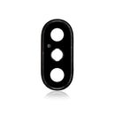Backkamera / Rückkamera Linse mit Bracket Kompatibel für iPhone XS / iPhone Xs Max (Space Grau) (Real Sapphire L Premium Qualität)