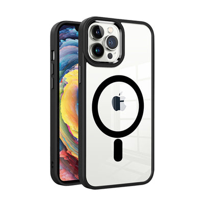Schwarz Clear Case Hülle mit Magsafe für iPhone 13 Pro Max