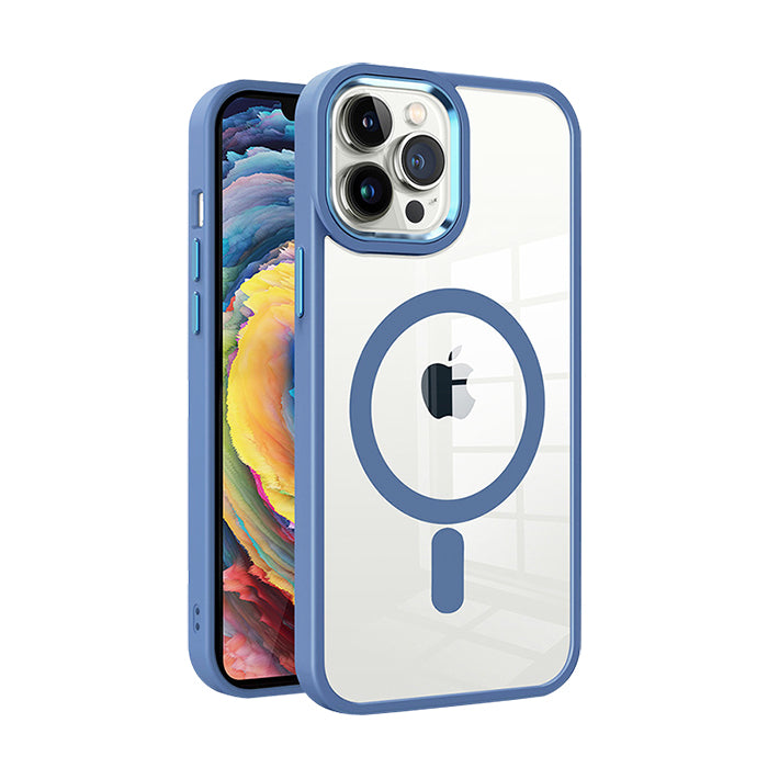 Blau Clear Case Hülle mit Magsafe für iPhone 12 Pro Max